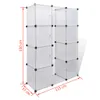 vidaXL Armadio modulare a 9 scomparti 37×115×150 cm Bianco Anteprima dell’immagine prodotto 7