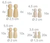 Relaxdays Holzfiguren, 100er Set, Spielfiguren zum Bemalen, Produktbild-Vorschau 4