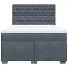 vidaXL Postel Boxspring s matrací Dark Grey 160x200 cm Náhled obrázku produktu 6