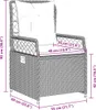 vidaXL Gartensessel 2 Stk. Verstellbar Hellgrau Poly Rattan Produktbild-Vorschau 8