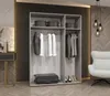 Elegantní šatní skříň 150 cm SORAYA 1 - černá / černé Náhled obrázku produktu 2