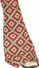 Close-up of flared pants with a diamond pattern, worn by a person. Produktbild-Vorschau