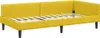 A yellow bed frame with wooden slats, shown from a side-angle against a white background. Podgląd zdjęcia produktu