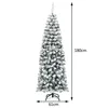 COSTWAY albero di Natale a matita 180cm, albero di Natale Anteprima dell’immagine prodotto 8