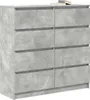 A grey concrete-effect dresser with eight drawers. Náhled obrázku produktu