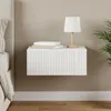 vidaXL Comodino da parete bianco 49 x 34,5 x 20 cm in Anteprima dell’immagine prodotto 1