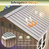 GIHAUVIA Gerätehaus Metall mit Fundament mit Fenster Produktbild-Vorschau 7