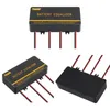 Three views of a black battery equalizer device with red and black wires extending from it, set against a white background. Náhled obrázku produktu