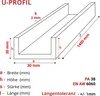 ALUMINIUM U-PROFIL 30x30x30x2 mm 140 cm ALUMINIUM PA38 + Produktbild-Vorschau 2