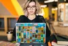 MuchoWow® Laptop Aufkleber Sticker Cover Türen - Blau - Produktbild-Vorschau 5