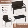 COSTWAY 4-częściowy zestaw mebli ogrodowych z polirattanu, Podgląd zdjęcia produktu 3