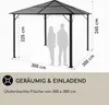 Blumfeldt Pavillon 3x3m, Rostfreier Aluminium-Pavillon mit Produktbild-Vorschau 4