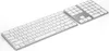 A silver and white wireless numeric keypad and keyboard are displayed on a white background. Náhled obrázku produktu