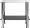 A glass and metal side table is shown against a white background. Produktbild-Vorschau