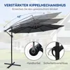 Puluomis Sonnenschirm verstellbare Ampelschirm mit Kurbel Produktbild-Vorschau 3