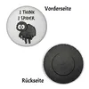 Hary die Spinne Magnet rund mit Spruch I think i spider Produktbild-Vorschau 2