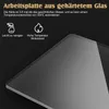 Couchtisch aus gehärtetem Glas & Massivholz, Ø80cm Produktbild-Vorschau 4