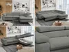 Ecksofa Sofa Grau, Wohnlandschaft L-Form mit Schlaffunktion Produktbild-Vorschau 13