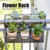 Iron Balcony Hanging Flower Rack Pot Stand Plant Storage Produktbild-Vorschau 4