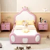 Merax Polsterbett Kinderbett 90x200cm mit Patchwork-Design, Produktbild-Vorschau 3