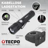TECPO Taschenlampe mit Ladestation 250 Meter Leuchtweite Produktbild-Vorschau 3