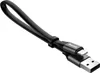 A black USB to Lightning charging cable with a built-in cable clip and a loop for carrying. Anteprima dell’immagine prodotto