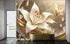 Vlies fototapete Goldene Glamour-Blume 150x105 cm Feeby Produktbild-Vorschau 2