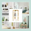 Relaxdays Scaffale angolare in bambù, 3 ripiani Anteprima dell’immagine prodotto 5