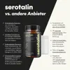 A product shot of a supplement bottle with marketing text comparing it to other brands. Anteprima dell’immagine prodotto