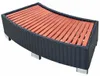 vidaXL Spa Step Poly Rattan 92 × 45 × 25 cm Black Náhľad obrázku produktu 7