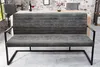 Hochwertige Freischwinger Bank LOFT 160cm Vintage grau mit Produktbild-Vorschau 4