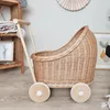 Puppenwagen aus weiden in der Farbe natural 48x30x45 cm Produktbild-Vorschau 3