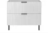 Mobile da bagno, bianco + maniglia nera, 80 x 77 x 46 cm Anteprima dell’immagine prodotto 3