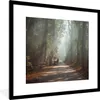 MuchoWow® Gerahmtes Poster Hirsche - Wald - Sonnenstrahlen Produktbild-Vorschau 1