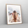 Gerahmtes Poster - Rahmen in heller Eiche - Frau Boot Produktbild-Vorschau 8