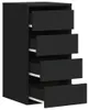 vidaXL Komoda z szufladami czarna 40x41x76 cm materiał Podgląd zdjęcia produktu 5