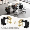 Yaheetech L-förmiger Computertisch, Schreibtisch mit Produktbild-Vorschau 4