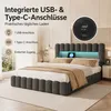 INONEFT Polsterbett 180x200cm mit LED und USB Typ-C, Produktbild-Vorschau 2