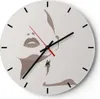 Wanduhr - Rund - Glasuhr - Boho Frau Mund - 40x40cm - Produktbild-Vorschau 1
