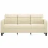 vidaXL 3-Sitzer-Sofa Creme 180 cm Kunstleder Produktbild-Vorschau 3