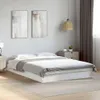 vidaXL Postel White 140x200 cm Dřevěný materiál Náhled obrázku produktu 2