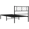 The Living Store Bettgestell mit Kopfteil Metall Schwarz Produktbild-Vorschau 6