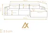 AX LIVING Couch Sofa L Form Didim mini Creme 310 cm breit, Produktbild-Vorschau 7