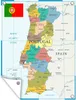 MuchoWow® Zahradní plakáty - Barevná mapa Portugalska - Náhled obrázku produktu 1