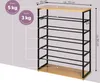 otevřený široký botník eluno na 18 párů bot z matného Náhled obrázku produktu 7