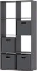 Dělicí stěna Vicco Scutum Šedá 143 x 72 cm se 4 skládacími Náhled obrázku produktu 1