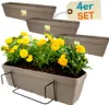 4er Set Blumenkasten Balkongeländer Balkon Blumenkasten Produktbild-Vorschau 1