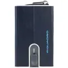 PIQUADRO Portafoglio compatto quadrato blu RFID Blu Notte Anteprima dell’immagine prodotto 6