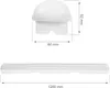 Diagrams showing the dimensions of a light fixture. Produktbild-Vorschau