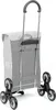 A shopping trolley with a grey bag and a silver handle, shown against a white background. Podgląd zdjęcia produktu